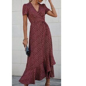 Boho Floral Tie Dress